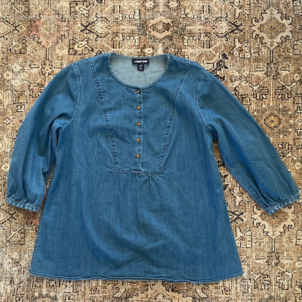 Lands’ End chambray tunic